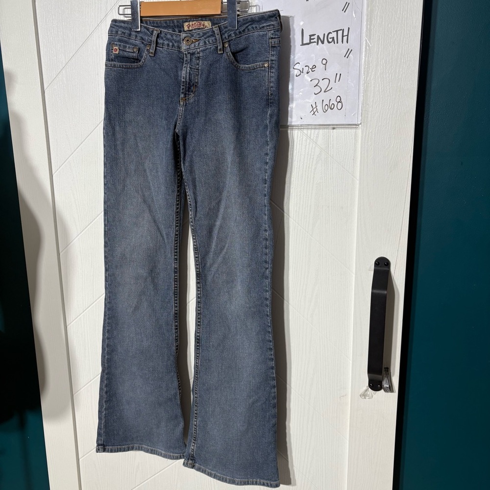 Paris Blues‎ Vintage Y2K Low Rise Bell Bottom Flare Denim Jeans Blue Size 9